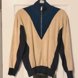 Stella McCartney half-zip/quarter-zip pullover sweater with gold zipper size 38
